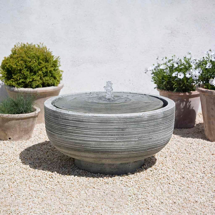 Natural Cast Stone Weather Resistant Floor Fountain