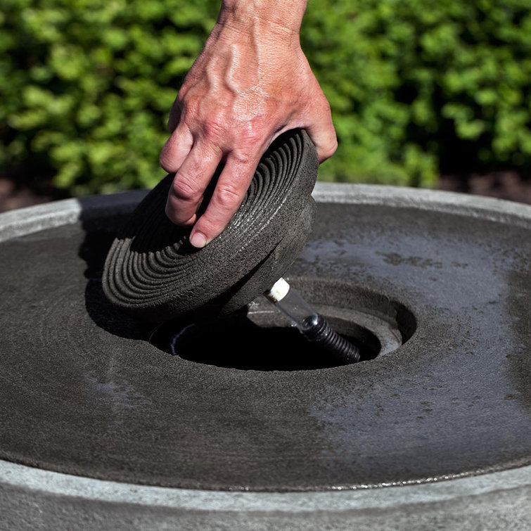 Girona Alpine Stone Ceramic Round Floor Fountain