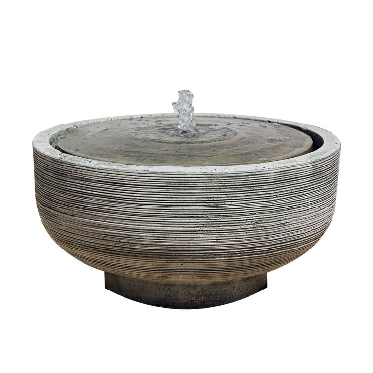 Girona Alpine Stone Ceramic Round Floor Fountain