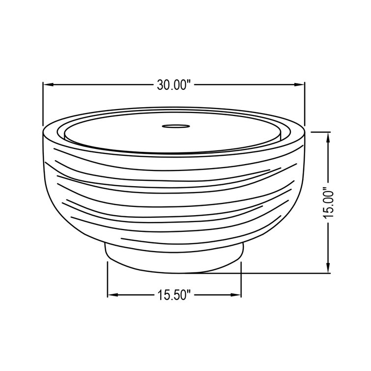 Natural Cast Stone Weather Resistant Floor Fountain