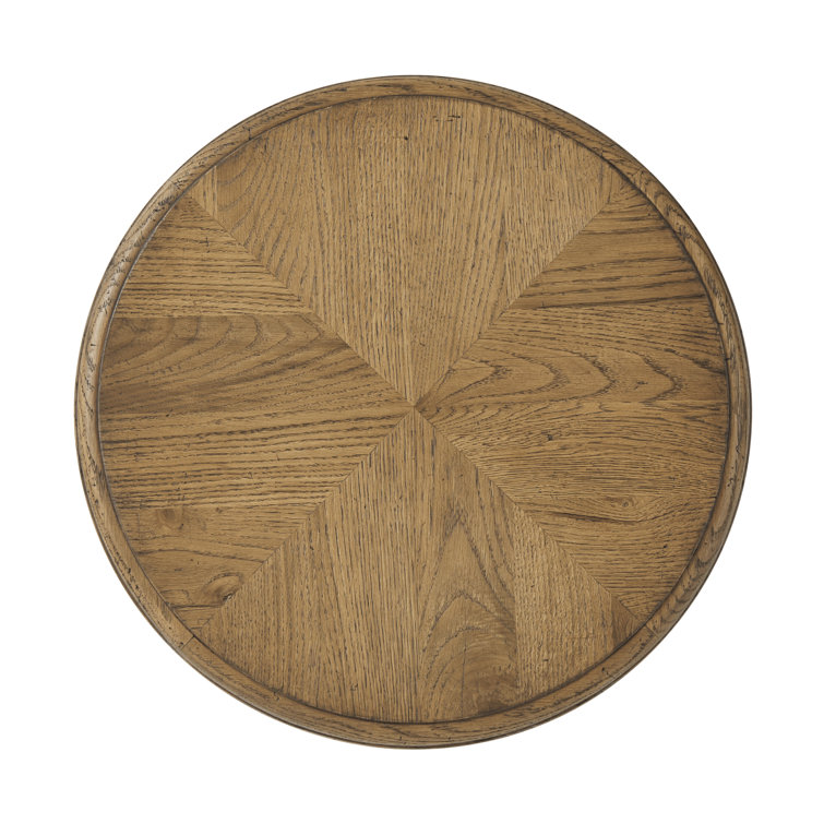 Dawn Oak Two-Tiered Round Side Table