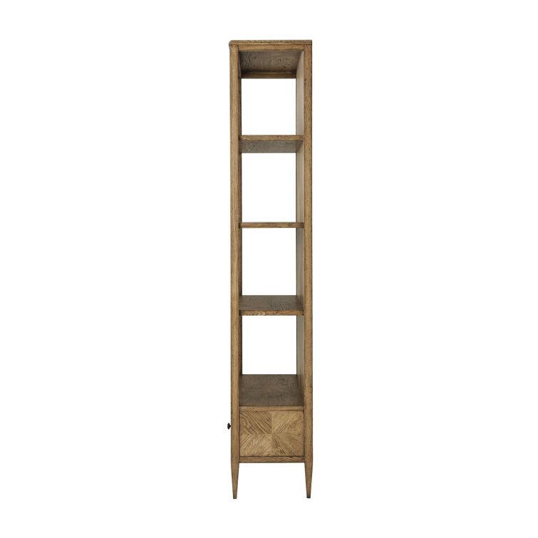 Dawn Finish Oak Veneer Herringbone Bookcase