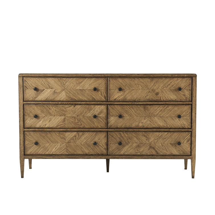 Nova Dawn Oak Parquetry Double Dresser