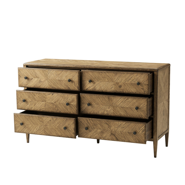 Nova Dawn Oak Parquetry Double Dresser