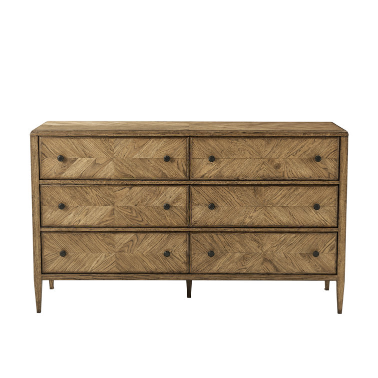 Nova Dawn Oak Parquetry Double Dresser