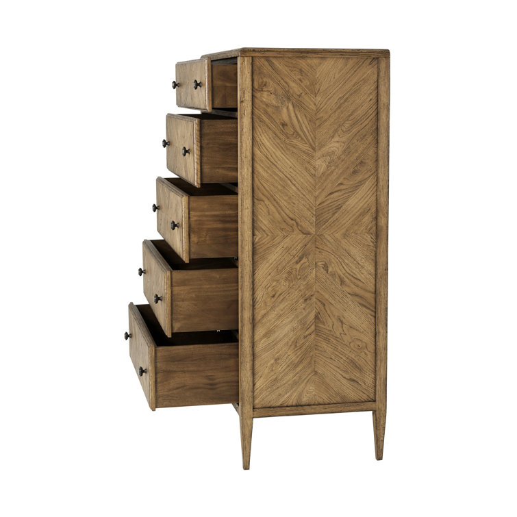 Dawn Oak Tall Chest with Extra Deep Drawers