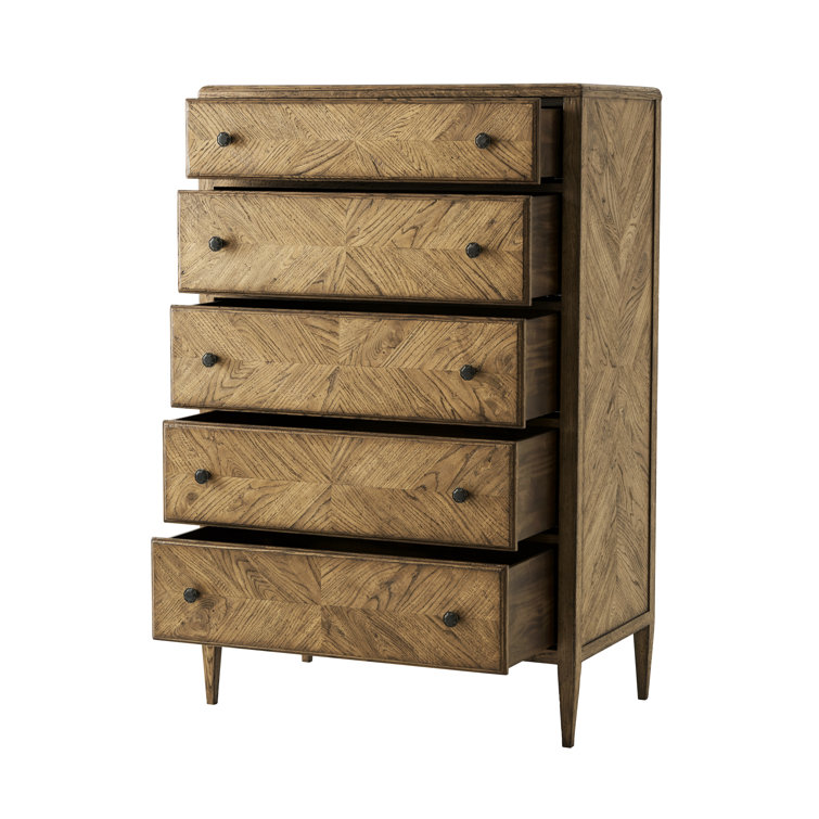 Dawn Oak Tall Chest with Extra Deep Drawers