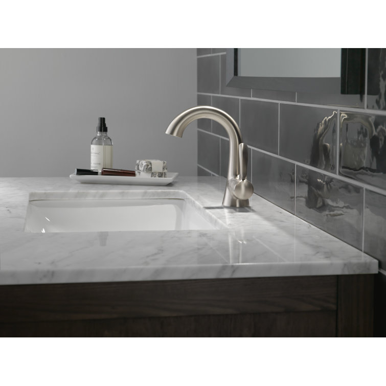 Esato SpotShield Brushed Nickel Single Hole Bathroom Faucet