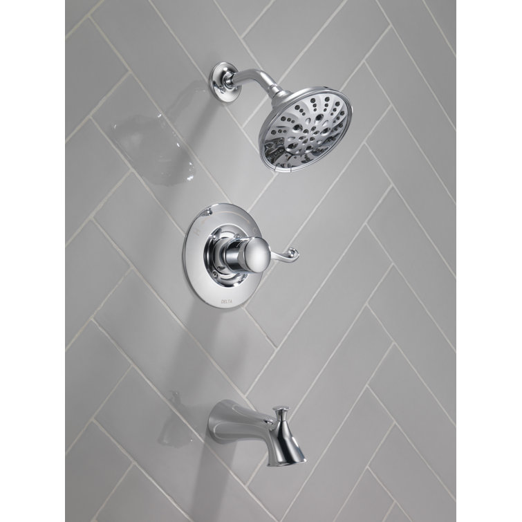 Esato Chrome Wall Mounted Tub and Shower Faucet Set