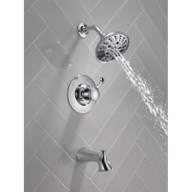 Esato Chrome Wall Mounted Tub and Shower Faucet Set