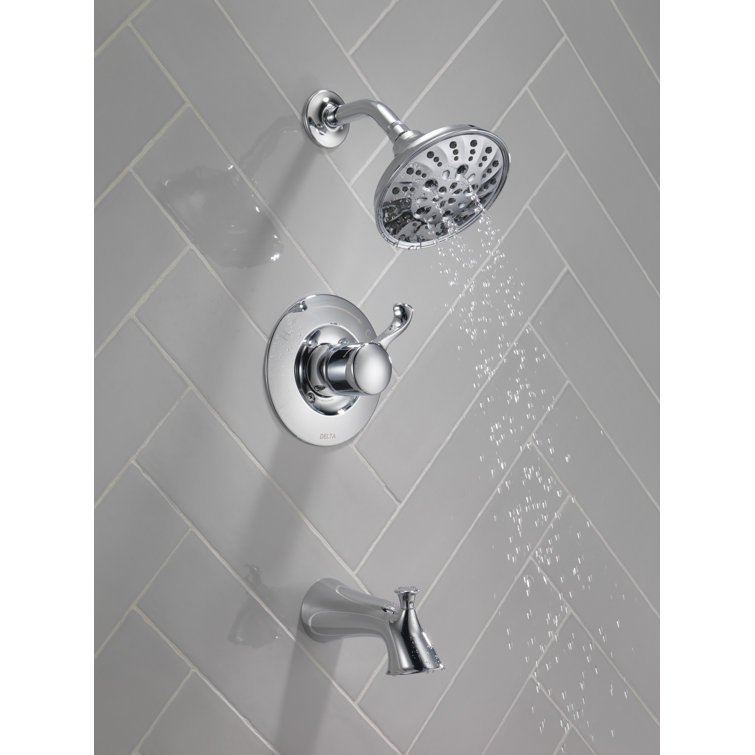 Esato Chrome Wall Mounted Tub and Shower Faucet Set