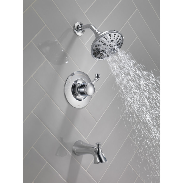 Esato Chrome Wall Mounted Tub and Shower Faucet Set