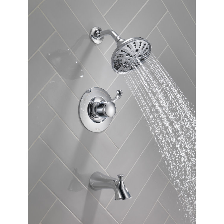 Esato Chrome Wall Mounted Tub and Shower Faucet Set
