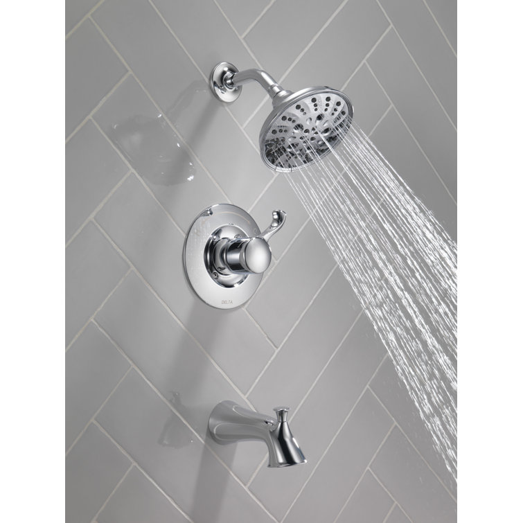 Esato Chrome Wall Mounted Tub and Shower Faucet Set