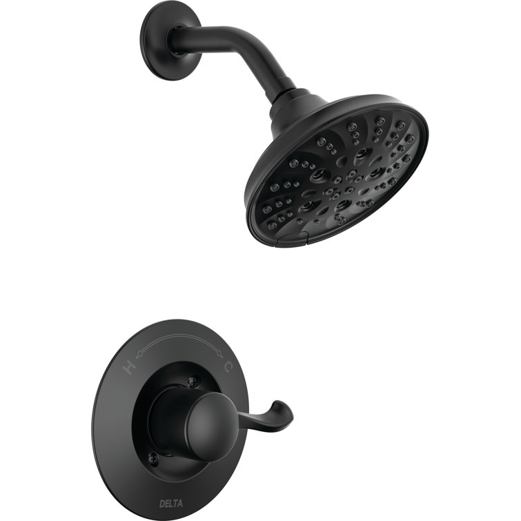 Esato Matte Black Wall Mounted Shower Faucet with Valve