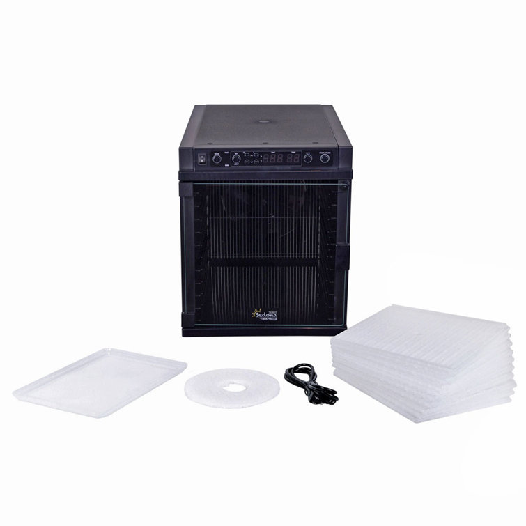 Black 11-Tray Digital Food Dehydrator with Adjustable Thermostat