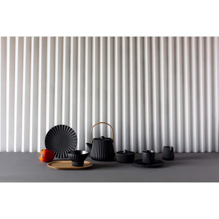 Elegant Black Ceramic Sugar Bowl with Lid