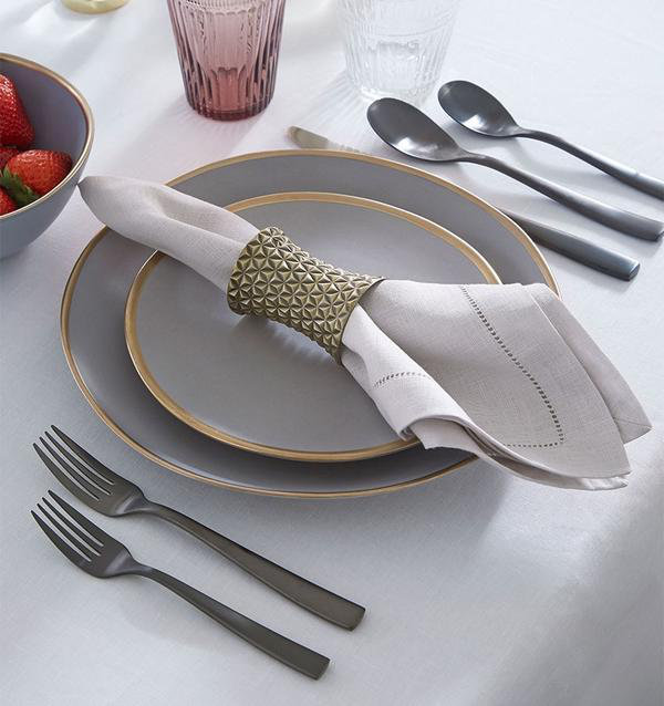 Fuchsia Linen Dinner Napkins with Hemstitch, Set of 4