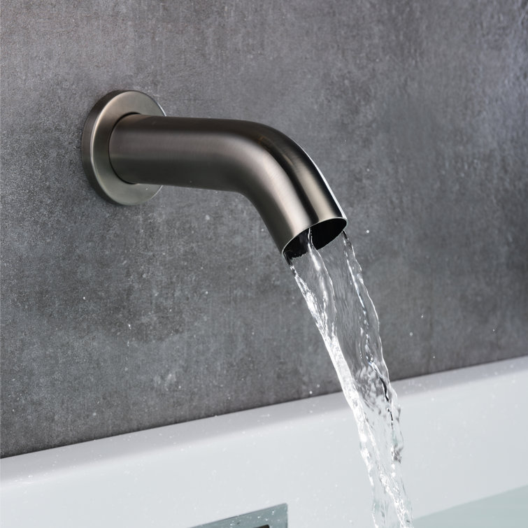 Brushed Nickel Rain Shower System with Triple Cross Handles