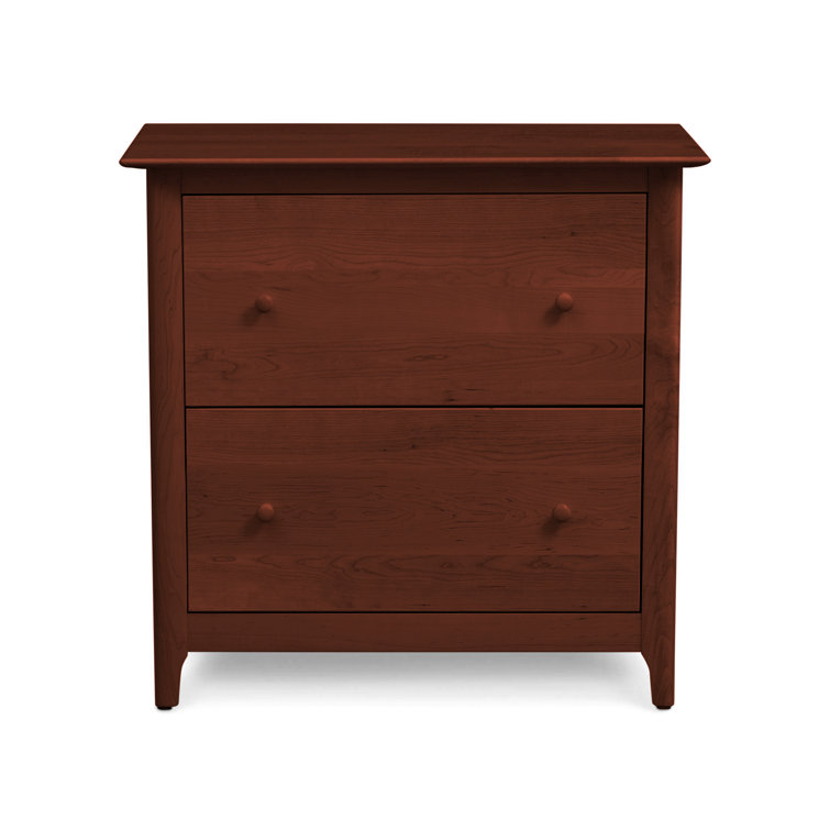 Cognac Cherry 2-Drawer Lockable Mobile File Cabinet