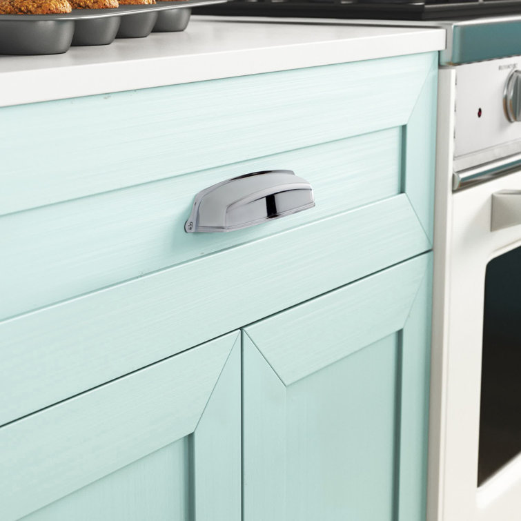 Polished Chrome 5-Inch Traditional Cup Drawer Pulls