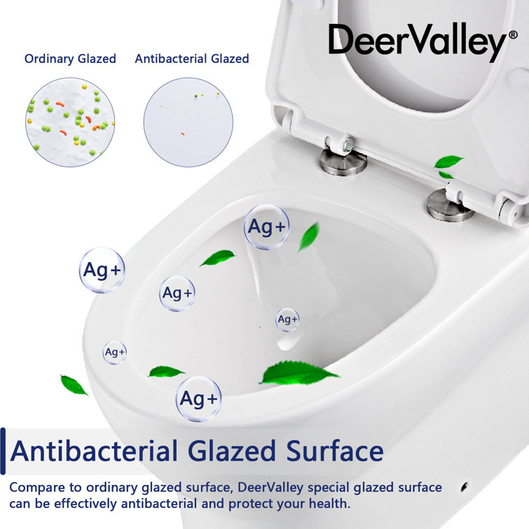 White Elongated One-Piece High Efficiency Toilet with ADA Seat