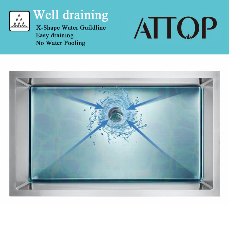 32'' Stainless Steel Double Bowl Undermount Kitchen Sink