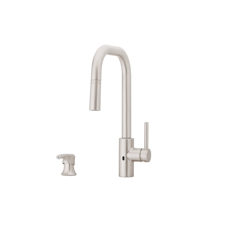 Zanna Stainless Steel Touchless Pull-Down Kitchen Faucet with Soap Dispenser