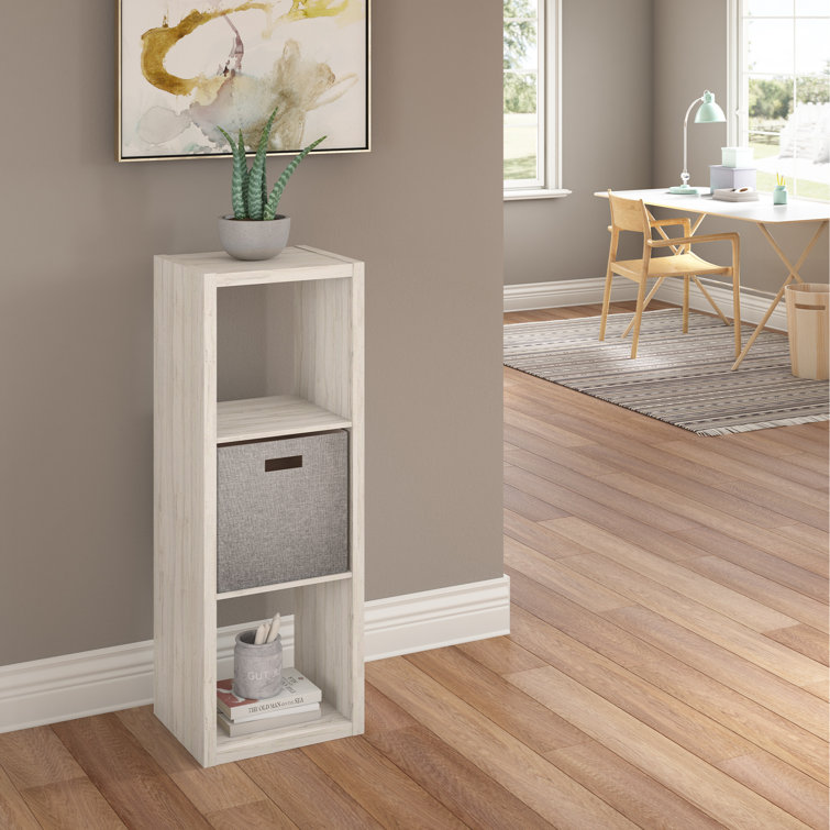 Bleached Walnut 3-Cube Kids Storage Organizer