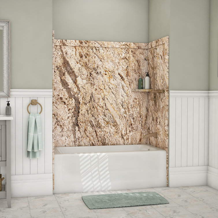 Elite Golden Beaches Polished Alcove Bathtub Surround Kit