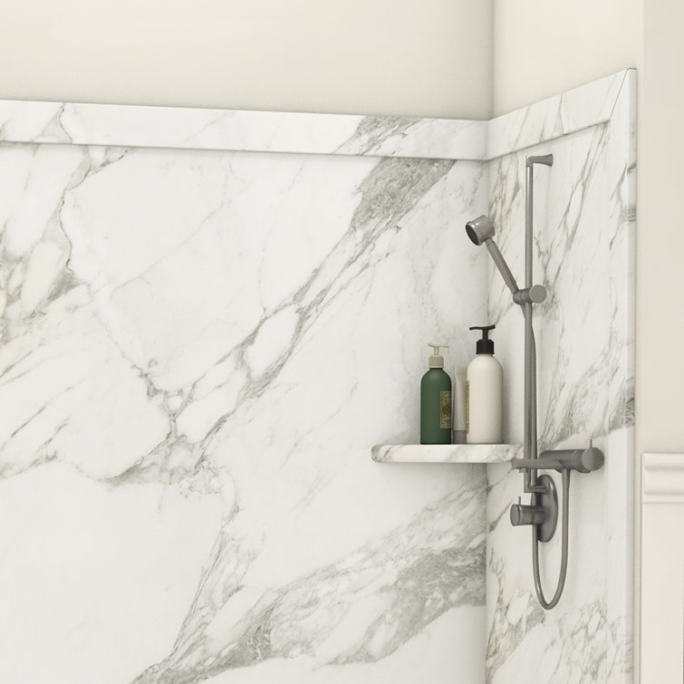 Elite Calcutta Gold Polished Alcove Bathtub Surround Kit