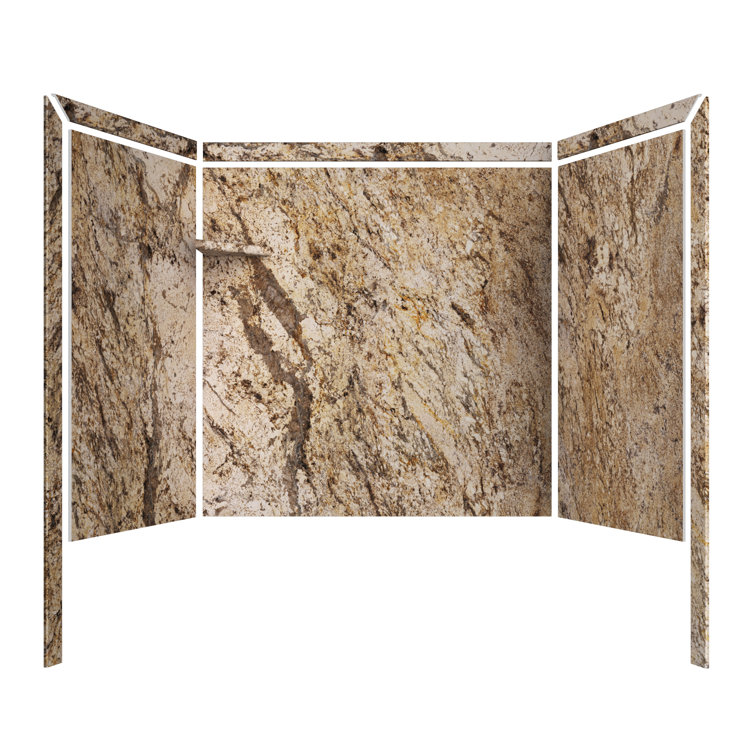 Elite Golden Beaches Polished Alcove Bathtub Surround Kit