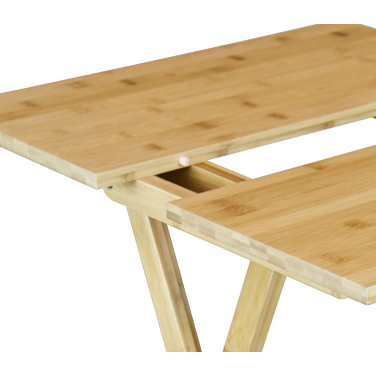Natural Bamboo 20'' Portable Folding Side Table