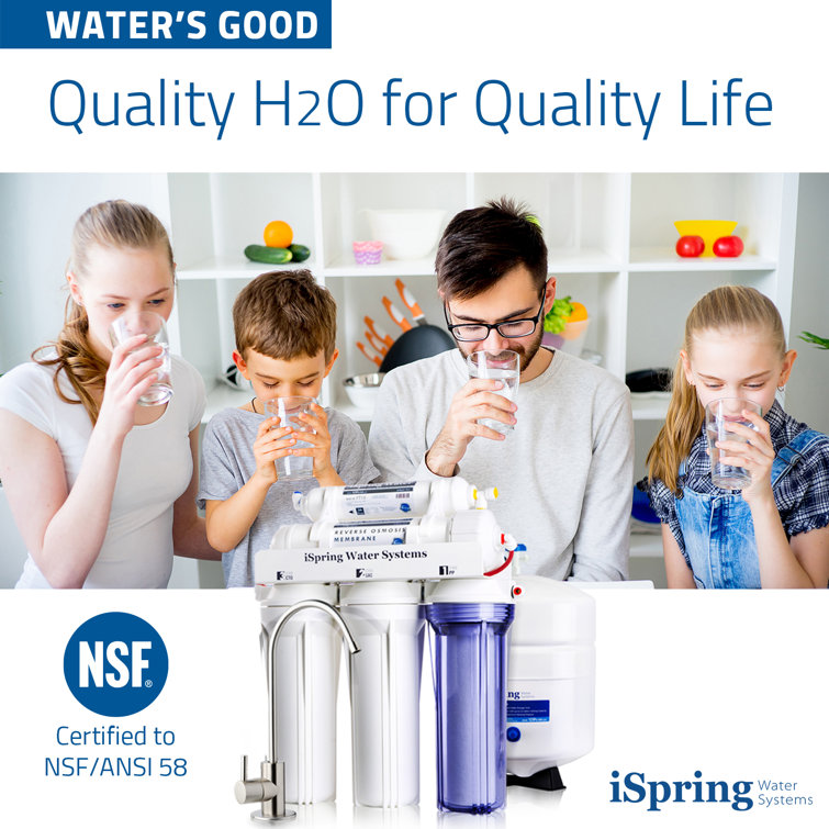 High Capacity White and Blue 5-Stage Reverse Osmosis Water Filtration System