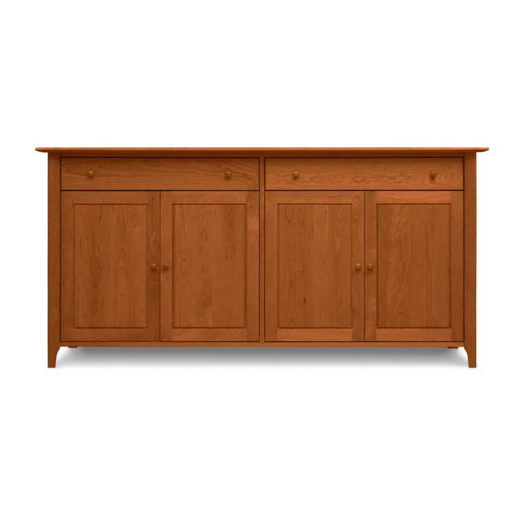 Autumn Cherry Solid Wood Sideboard with Drawers and Cabinets
