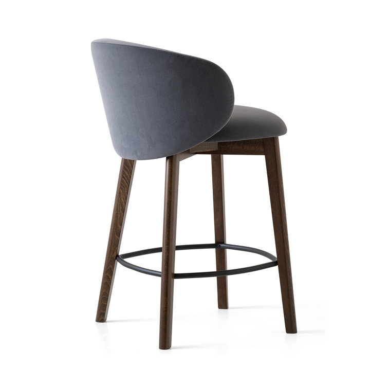 Tuka Modern Comfort Brown & Gray Upholstered Counter Stool