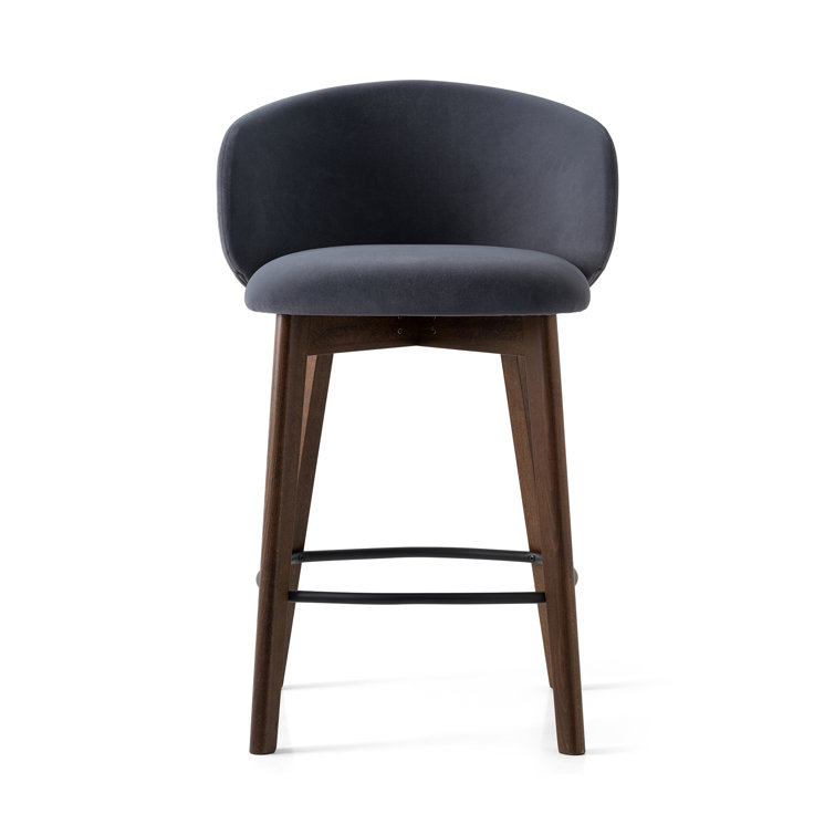 Tuka Modern Comfort Brown & Gray Upholstered Counter Stool
