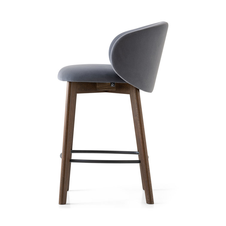 Tuka Modern Comfort Brown & Gray Upholstered Counter Stool