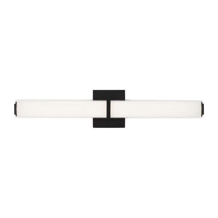 Nightshade Black and White Glass LED Bath Bar Light