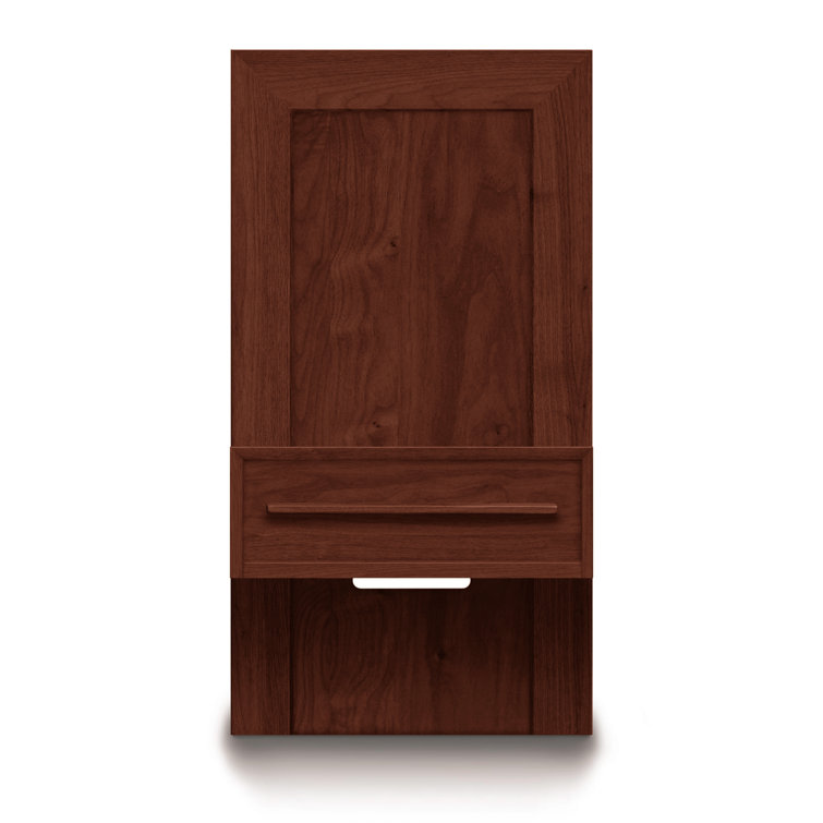Autumn Cherry Solid Wood 1-Drawer Floating Nightstand