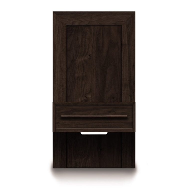 Autumn Cherry Solid Wood 1-Drawer Floating Nightstand