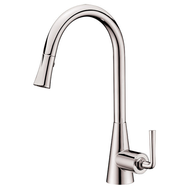 Brushed Nickel Single-Lever Pull-Down Spray Kitchen Faucet