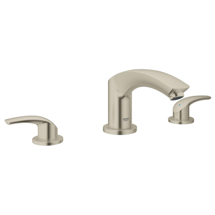 Eurosmart Brushed Nickel Deck-Mount Roman Tub Faucet with Lever Handles