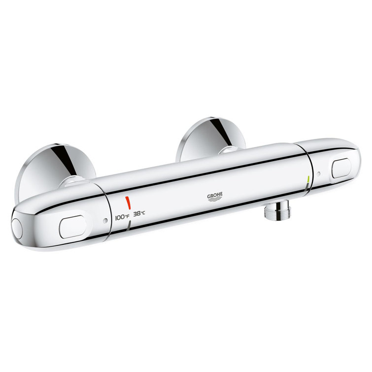 Grohtherm 12.5" Polished Chrome Wall-Mounted Shower Mixer