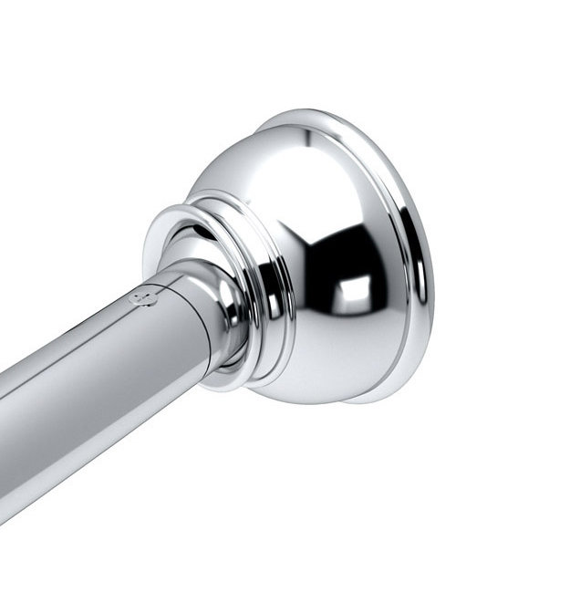 Adjustable Chrome Curved Shower Curtain Rod