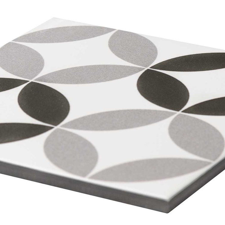 Twinkle Black and Gray 9" Porcelain Matte Wall and Floor Tile
