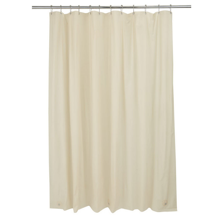 Canvas Natural Sunbrella PVC Shower Curtain Liner with Metal Grommets