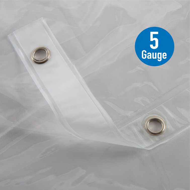 Clear PVC Shower Curtain Liner with Metal Grommets, 70" x 72"