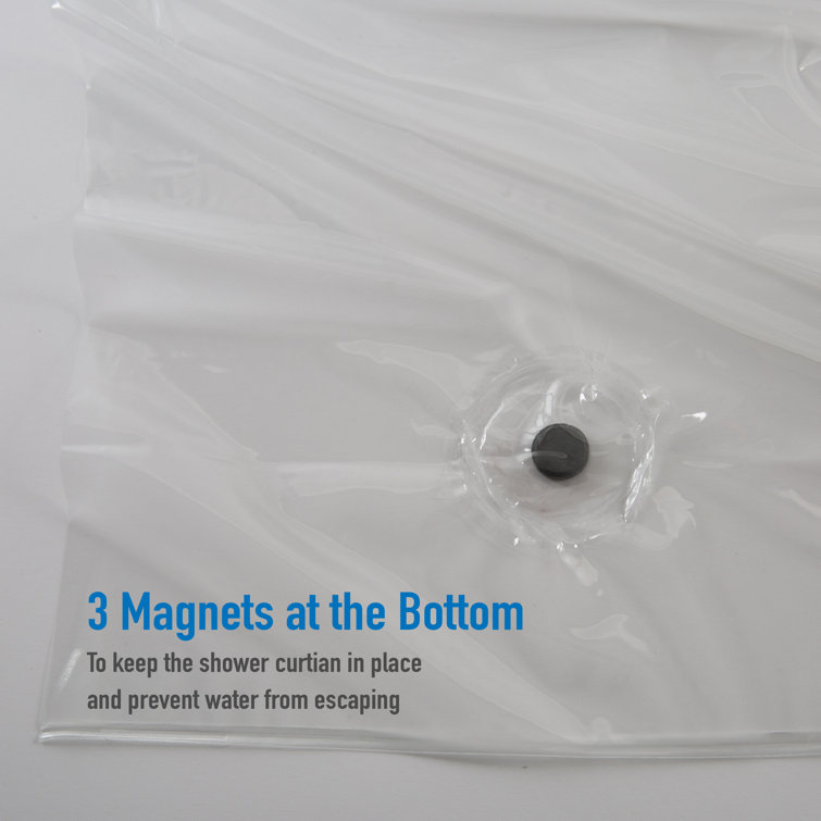 Clear PVC Shower Curtain Liner with Metal Grommets, 70" x 72"