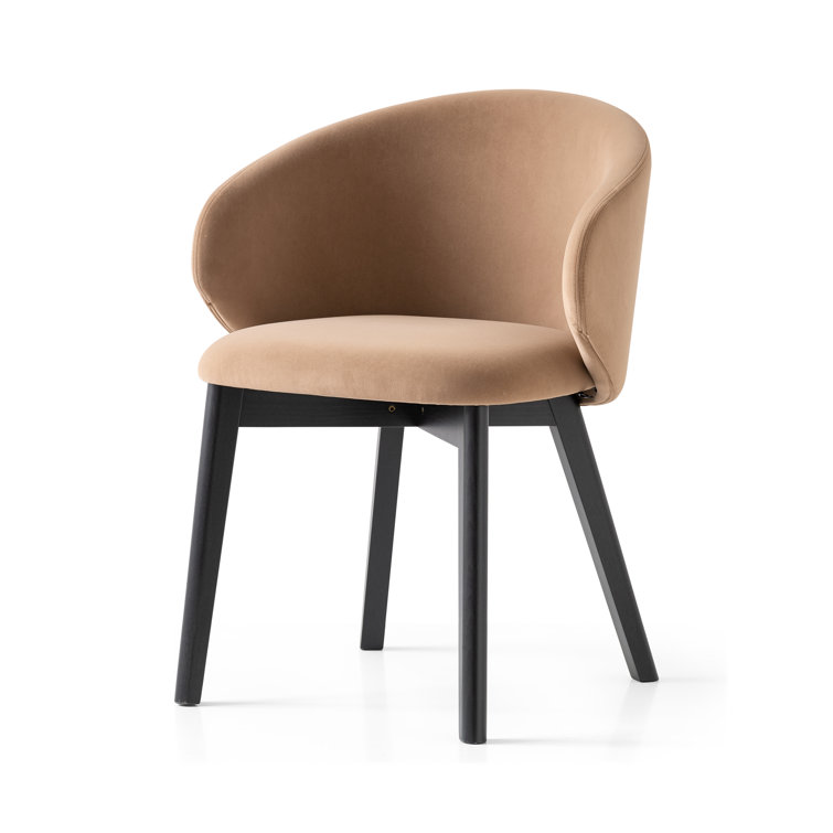 Tuka Smoke and Sand Beechwood Armchair in Brown/Gray